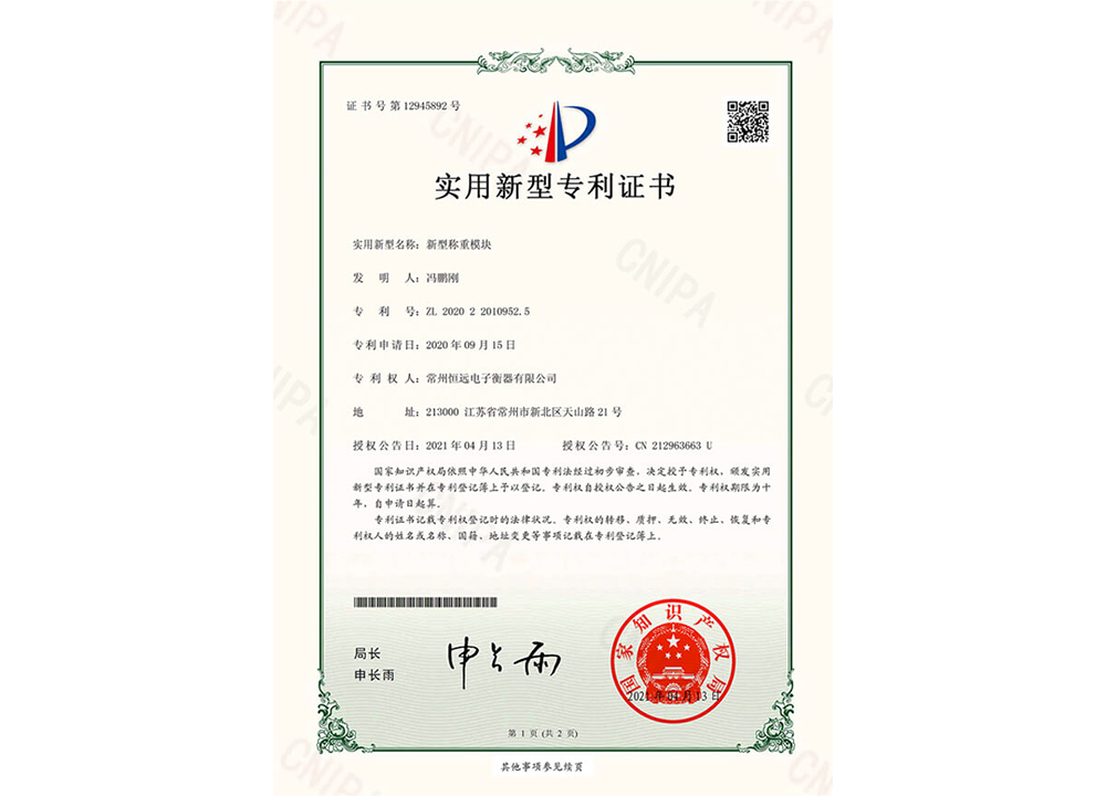 新型(xing)稱(cheng)重糢(mo)塊(kuai)